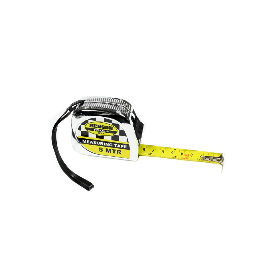Benson Tools Rolbandmaat chroom 5 mtr x 19 mm