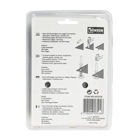 Benson Tools Zeilringset 33-delig + aambeeld
