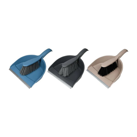 Benson Clean Stoffer en blik rubber rand 22 cm mix
