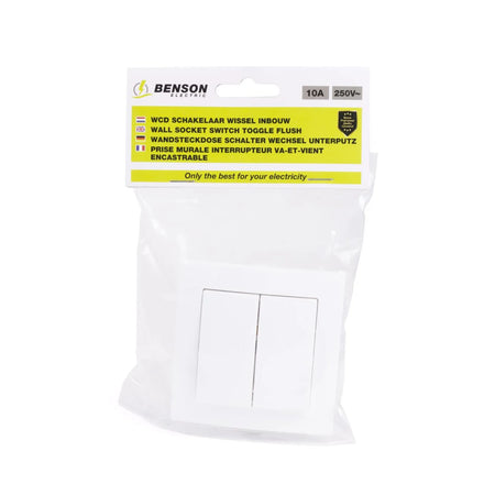 Benson Electric Schakelaar wissel inbouw wit