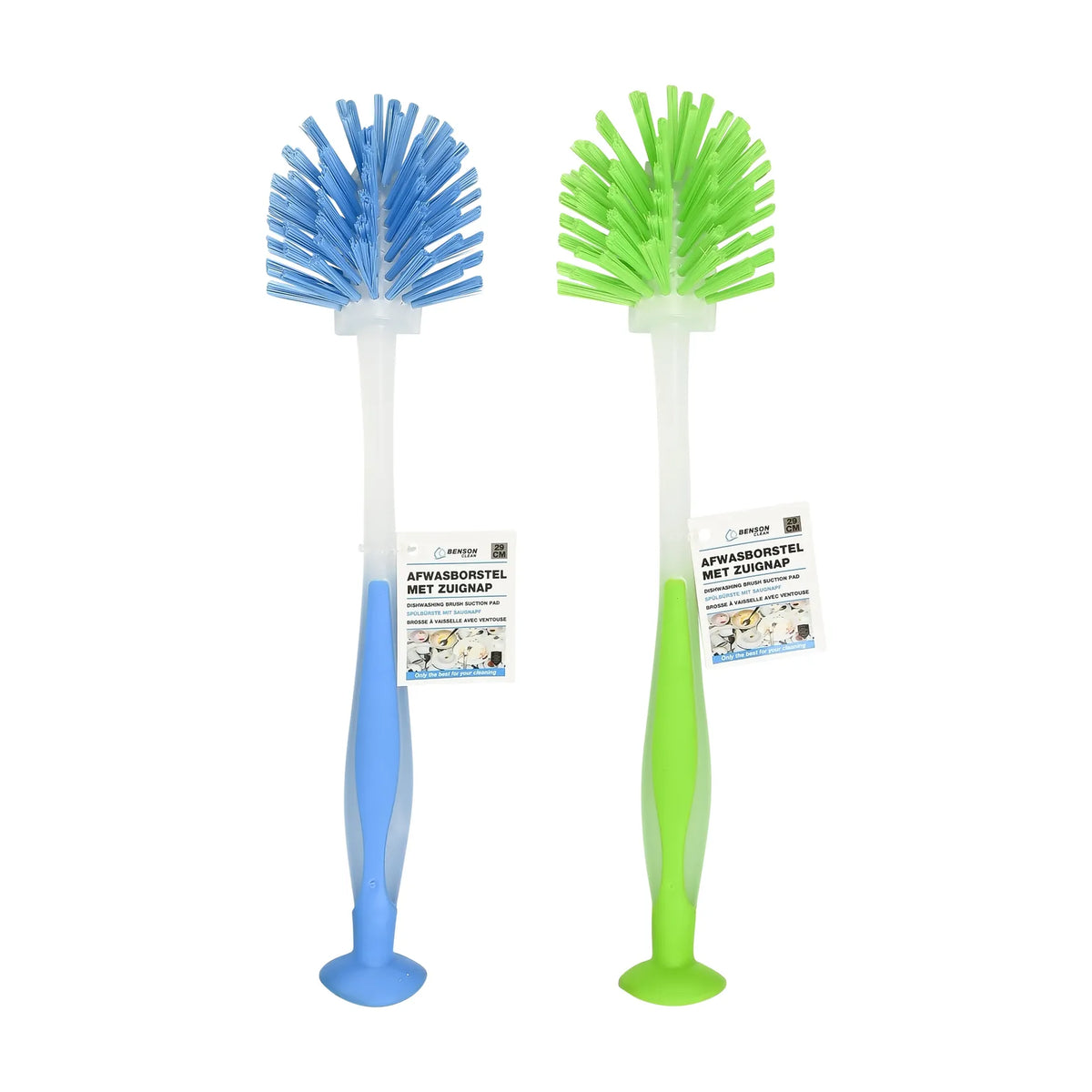 Benson Clean Afwasborstel met zuignap mix