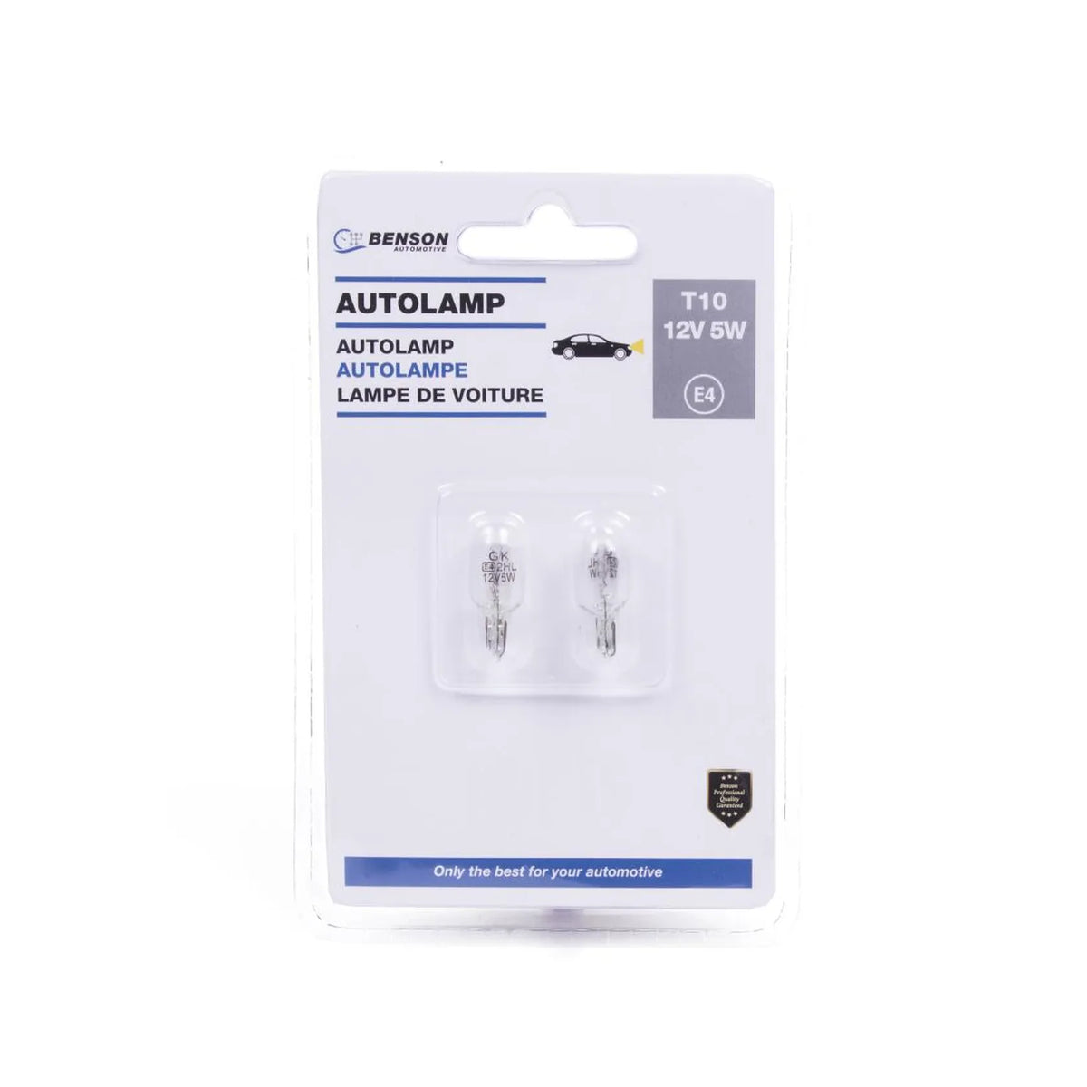 Benson Automotive Autolamp t10 12V 5W 2 dlg