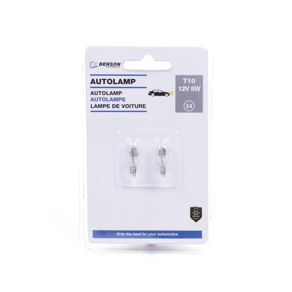 Benson Automotive Autolamp t10 12V 5W 2 dlg