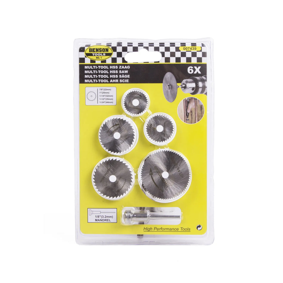 Benson Tools Multislijper HSS zaag 6 dlg