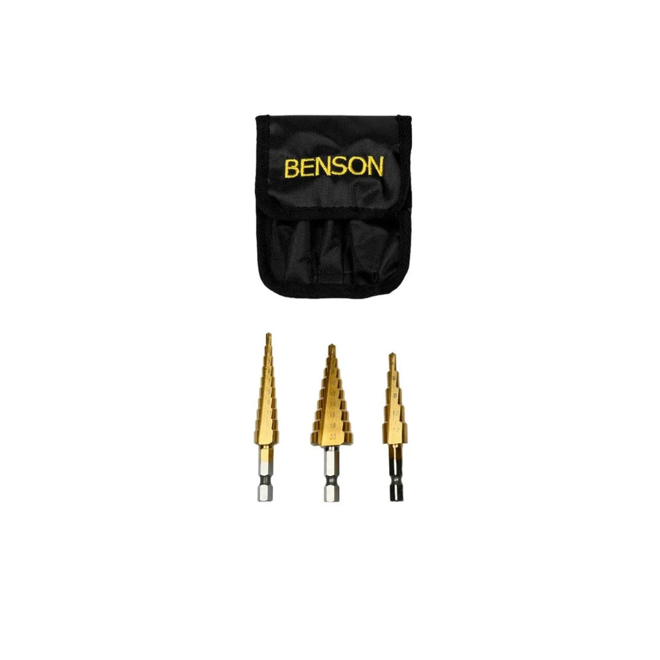 Benson Tools Stappenboorset 3 dlg HSS tita
