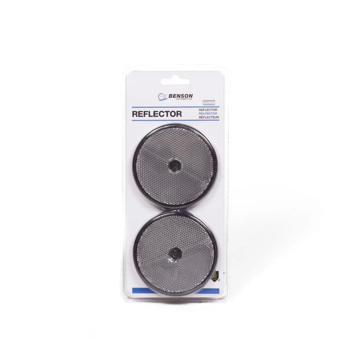 Benson Automotive Reflector rond wit 85 mm 2 dlg E4