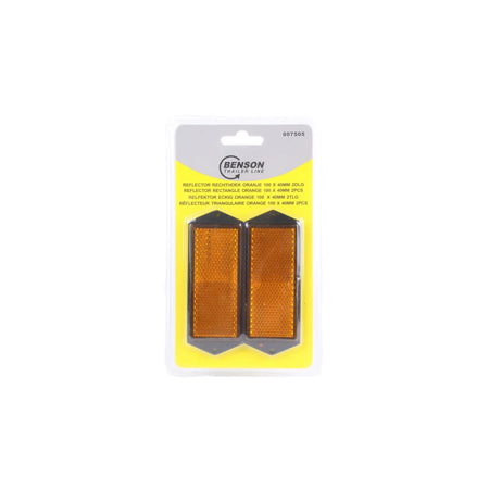 Benson Automotive Reflector rechthoek oranje 103 x 40 mm 2 dlg E4