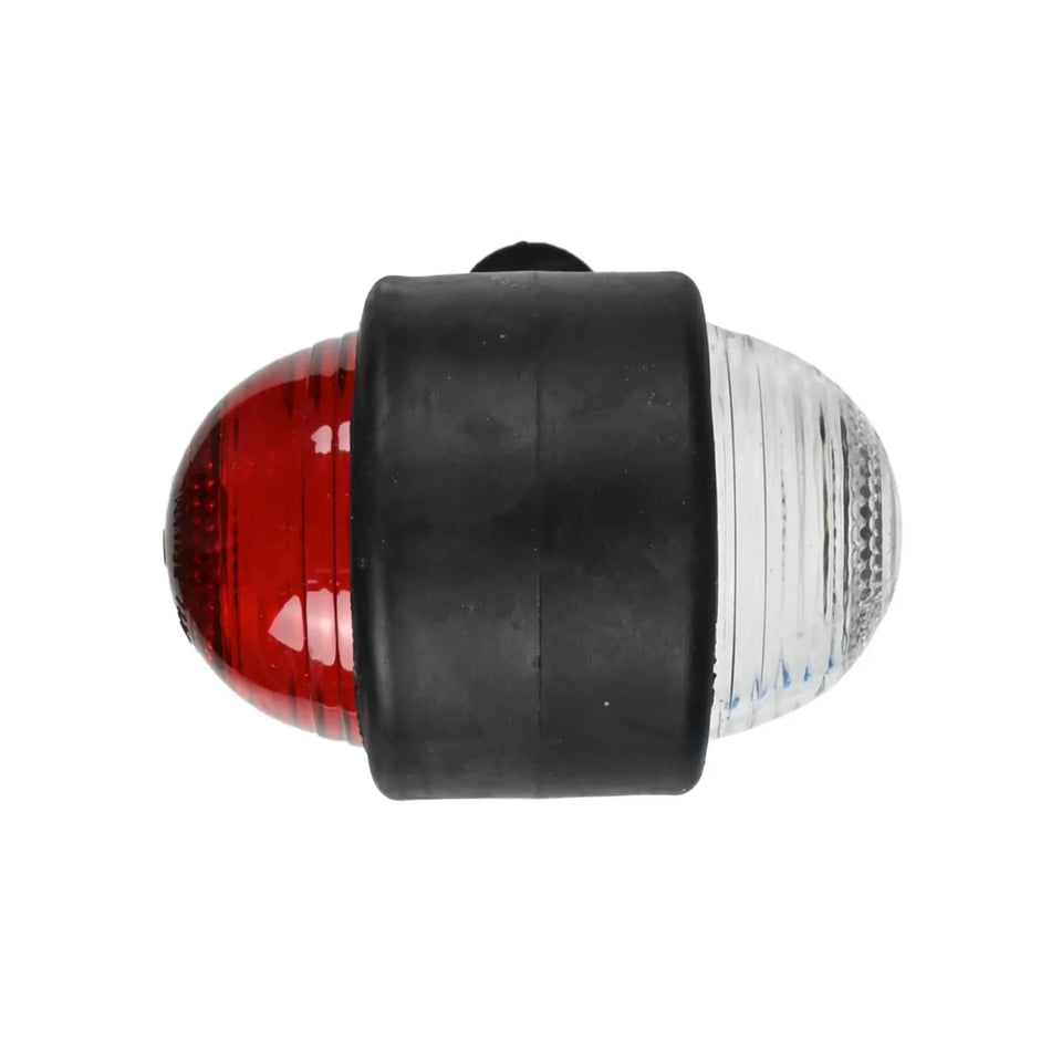 Benson Automotive Breedtelamp rubber op steel 125 mm rood/wit e keur 12V
