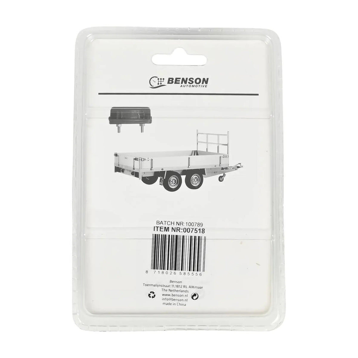 Benson Automotive Kentekenverlichting 83 x 33 mm