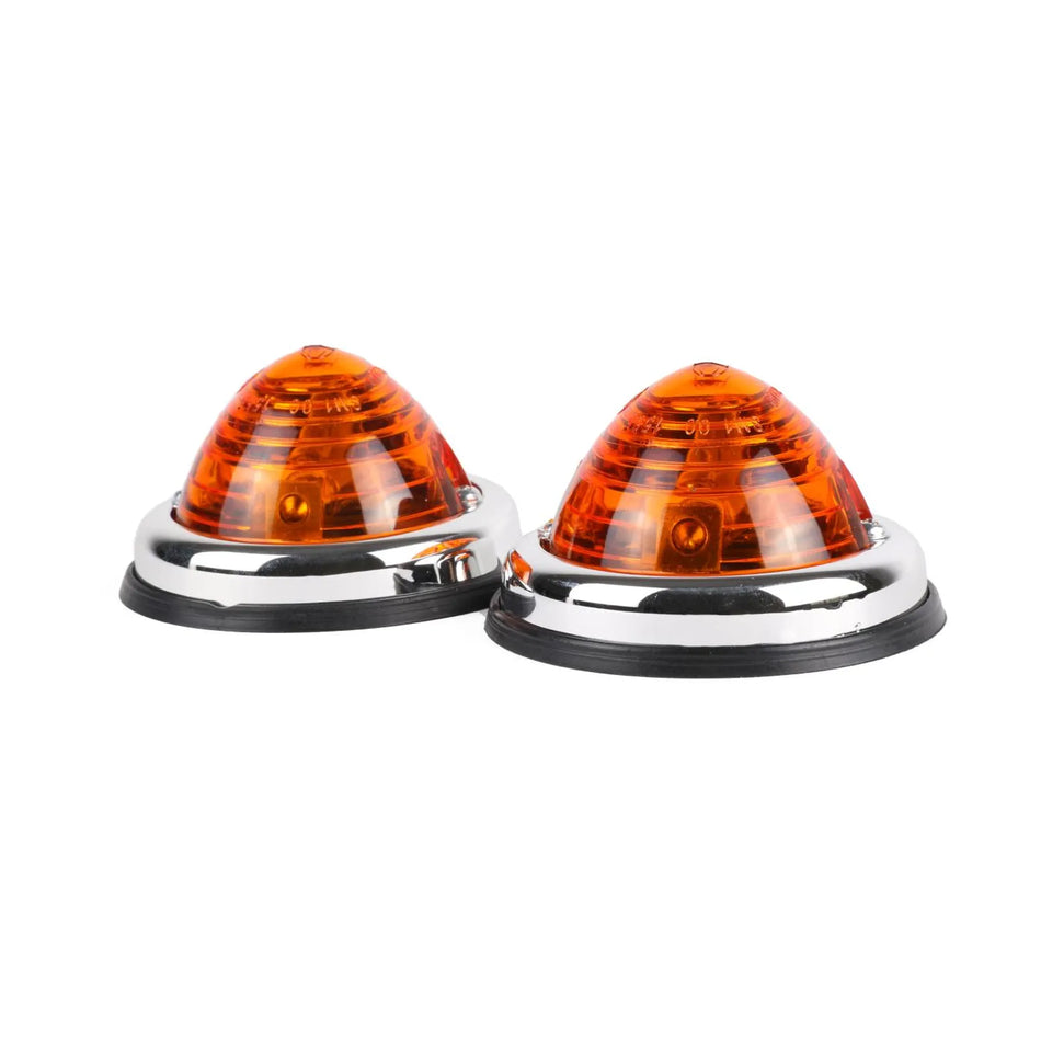 Benson Automotive Zijlamp chrome oranje 70 mm 2 dlg E9