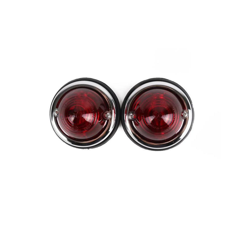 Benson Automotive Zijlamp chroom rood 70 mm 2 dlg E9