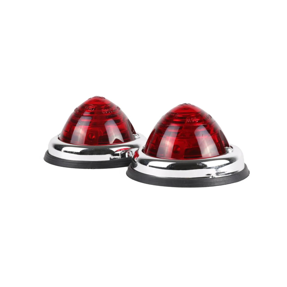 Benson Automotive Zijlamp chroom rood 70 mm 2 dlg E9