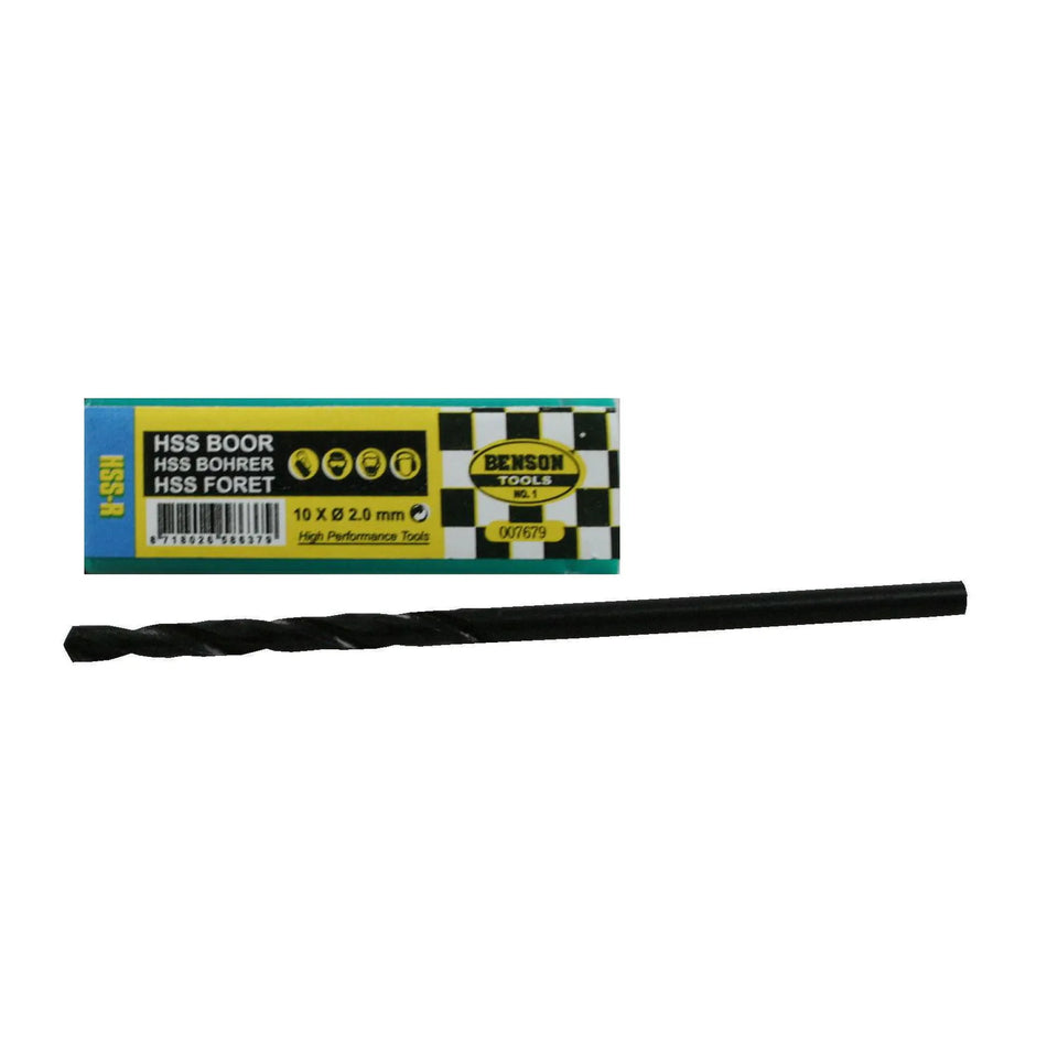 Benson Tools HSS boor 2.0 mm 10 dlg