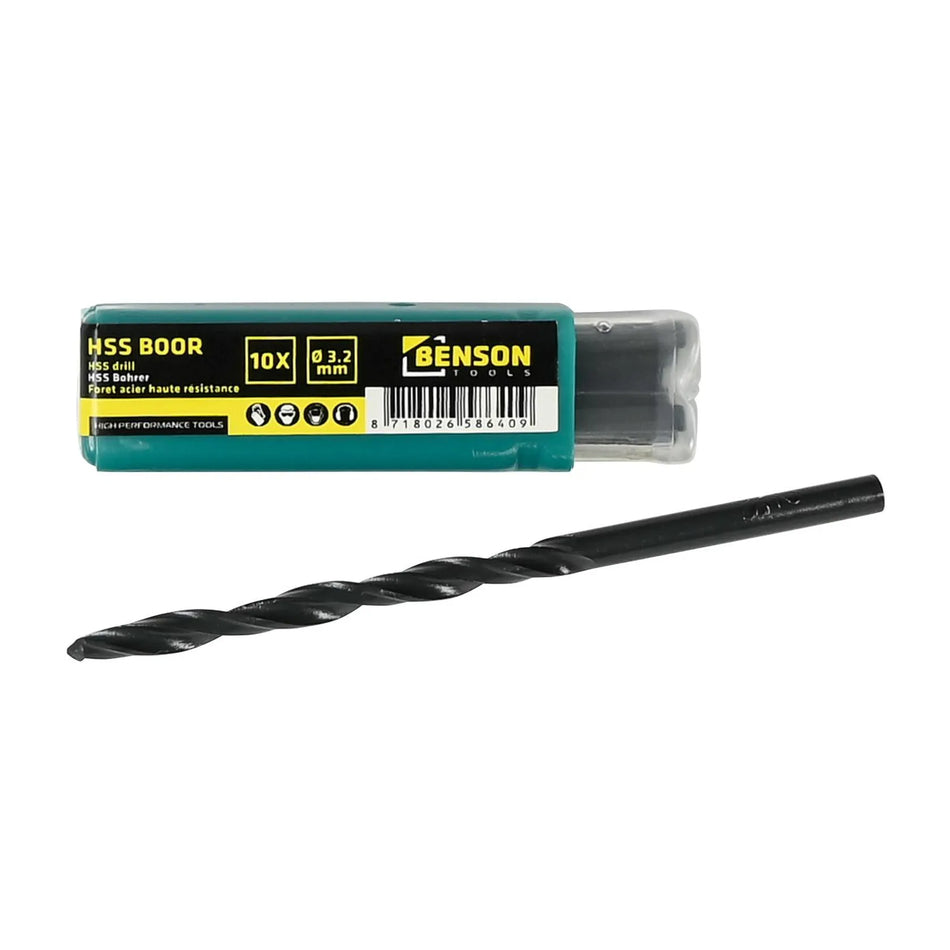 Benson Tools HSS boor 3.2 mm 10 dlg