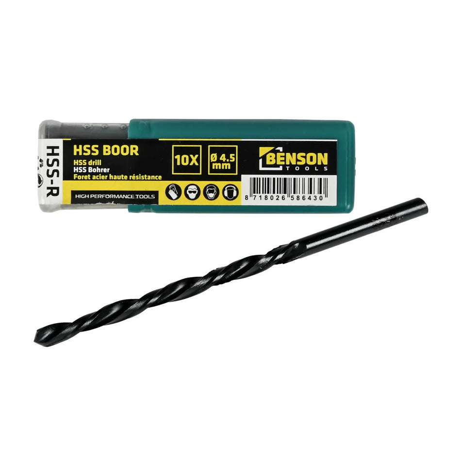 Benson Tools HSS boor 4.5 mm 10 dlg