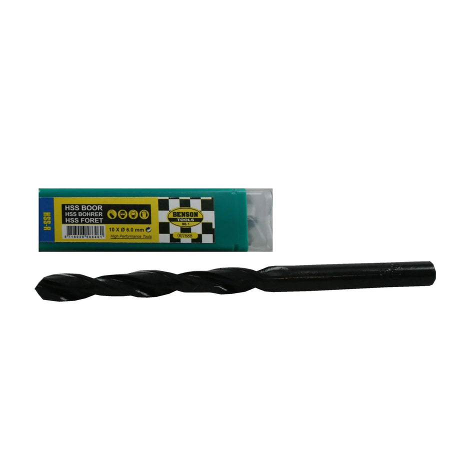 Benson Tools HSS boor 6.0 mm 10 dlg