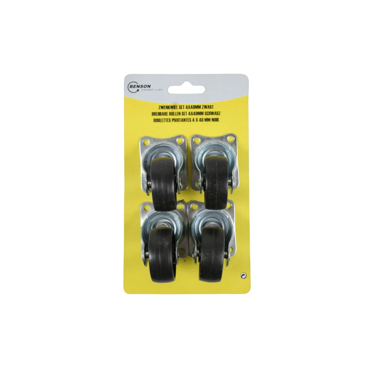 Benson Tools Zwenkwiel set 40 mm zwart 4 dlg