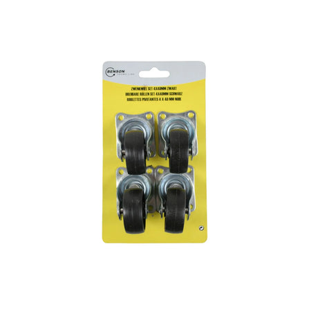 Benson Tools Zwenkwiel set 40 mm zwart 4 dlg