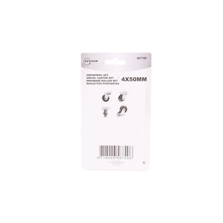 Benson Tools Zwenkwiel set 50 mm wit 4 dlg