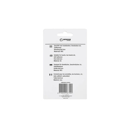 Benson Handdoek houder RVS