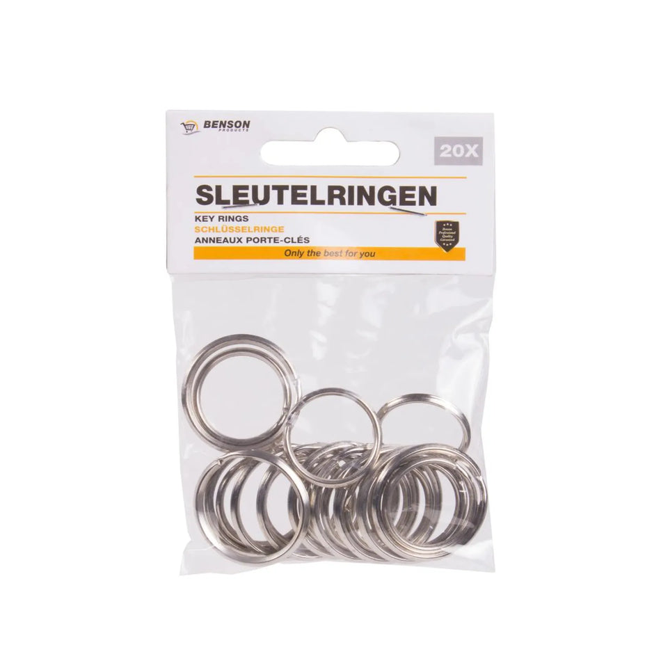 Stahlex Sleutelringen 20 dlg metaal