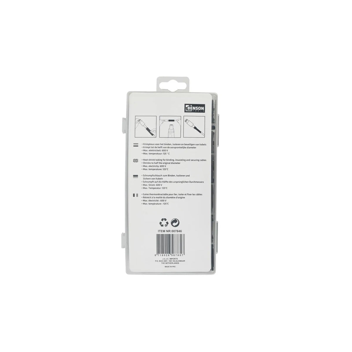 Benson Tools Krimpkous 127-delig Zwart