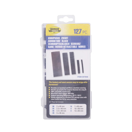 Benson Tools Krimpkous 127-delig Zwart