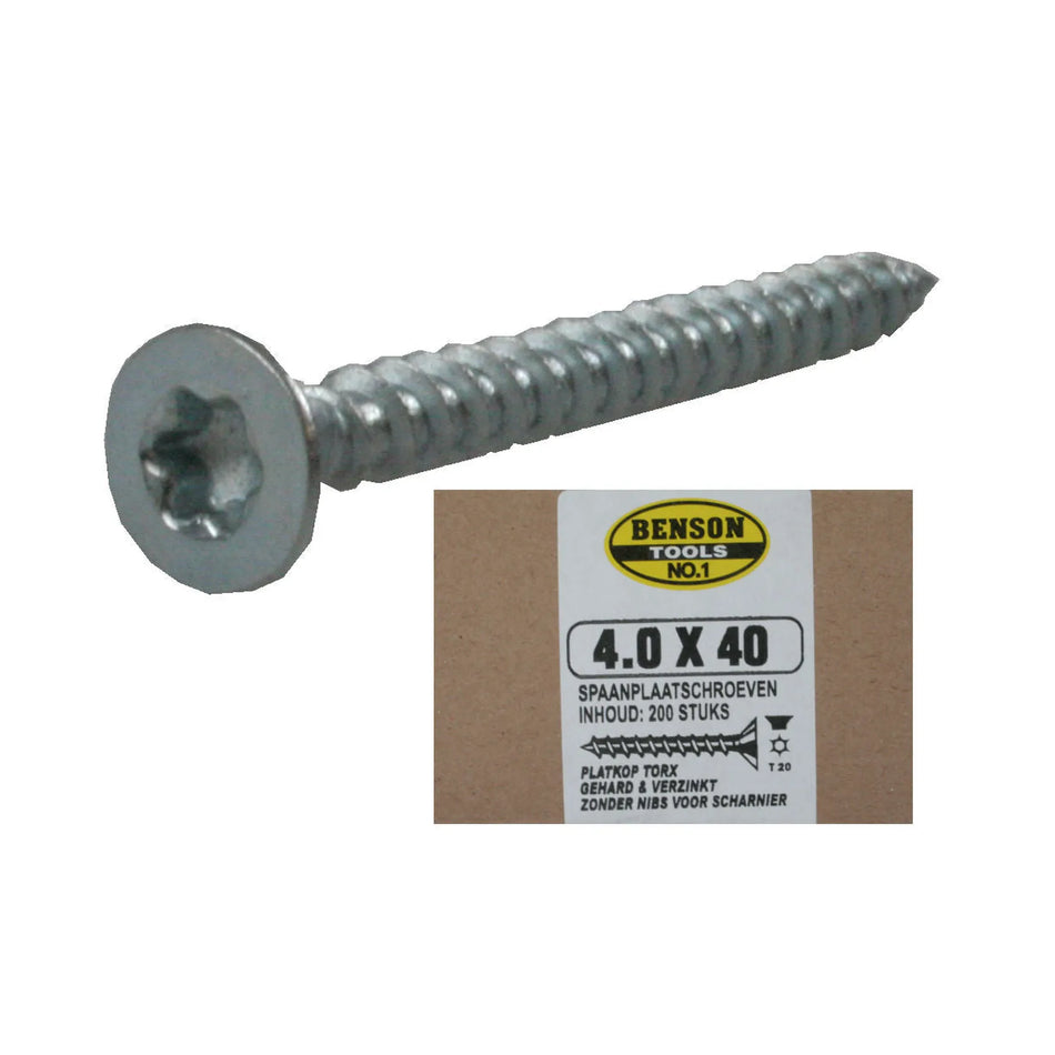 Benson Tools Spaanplaatschroef torx TX-20 4.0 x 40 mm
