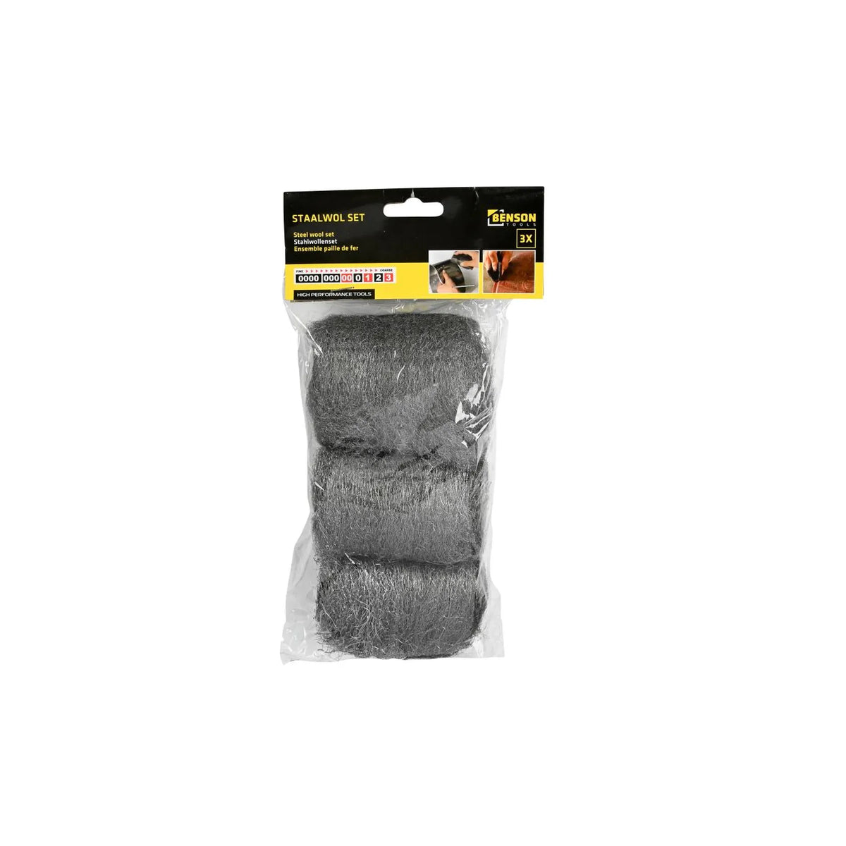 Benson Tools Staalwol set 3 dlg