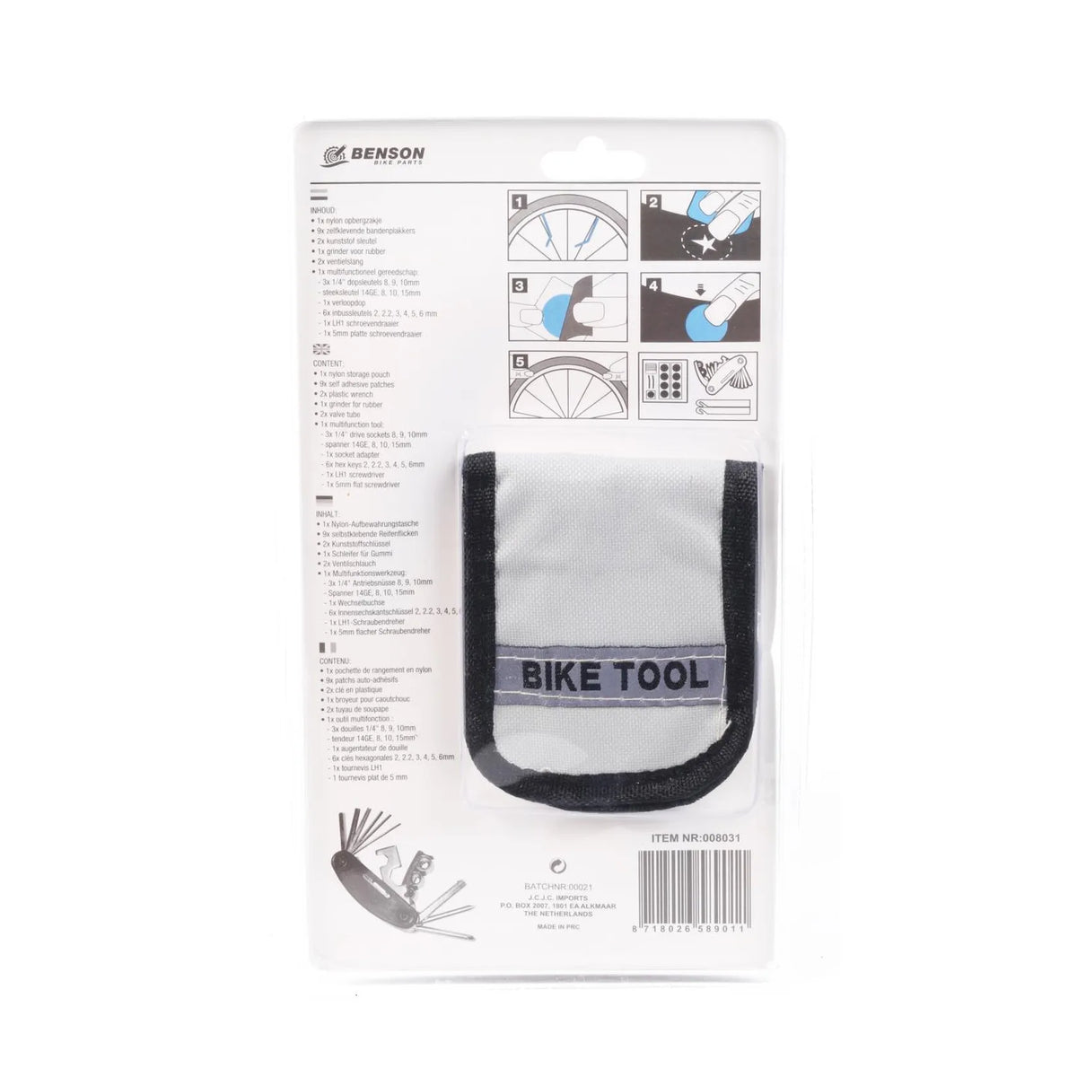 Benson Bike Parts Fiets reparatieset 16 dlg profi