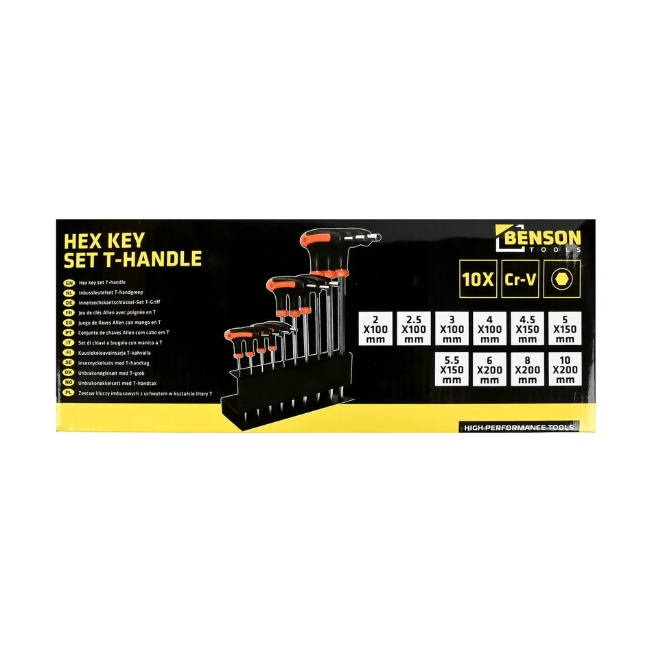 Benson Tools Inbus 10 dlg standaard Cr-V