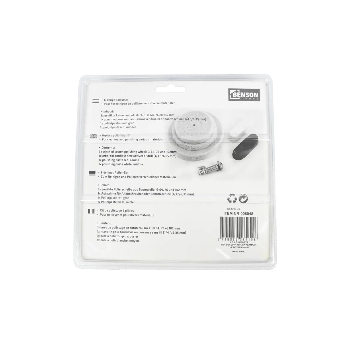 Benson Tools Polijst set 6 dlg
