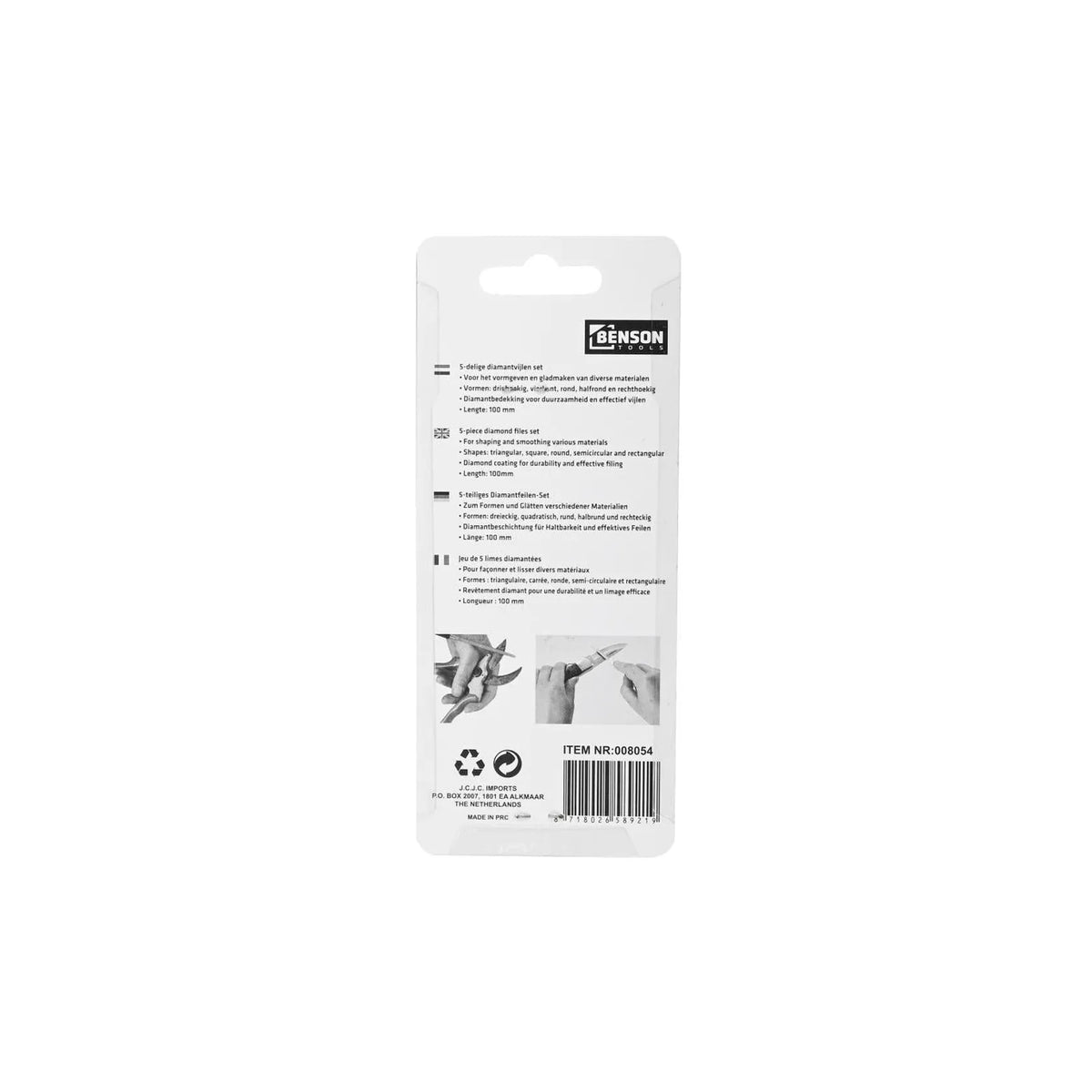 Benson Tools Vijlset diamant 5 dlg micro