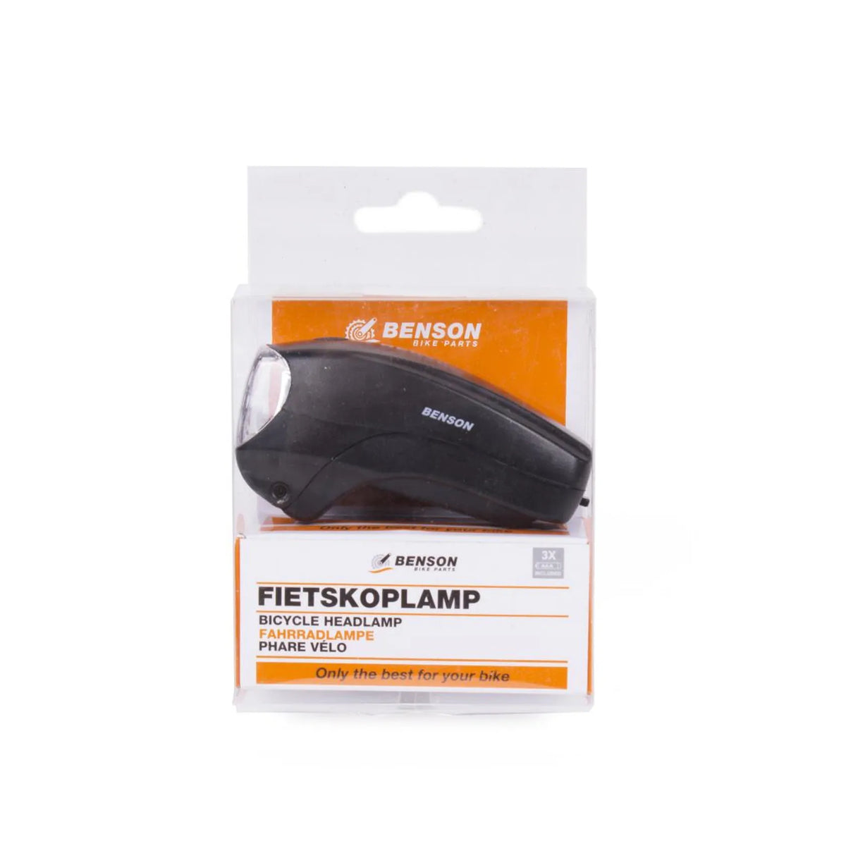 Benson Bike Parts Fietskoplamp 5 LED zwart
