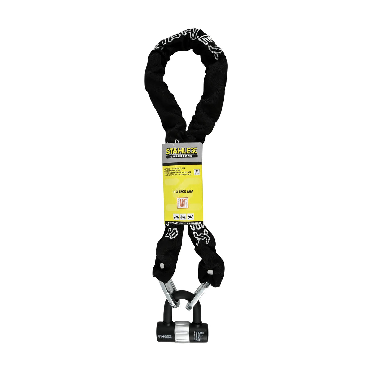Stahlex Ketting + hangslot 302 ART*** 10 x 1200 mm
