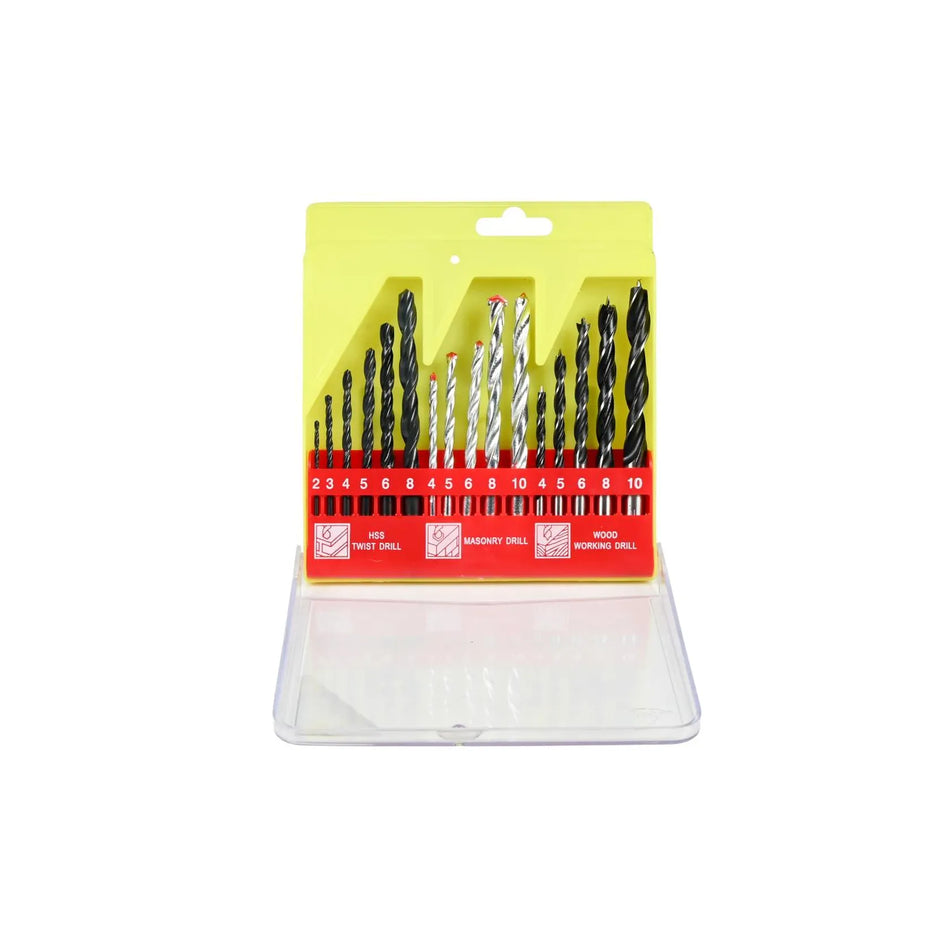 Benson Tools Boorset 16 dlg hout en metaal koffer
