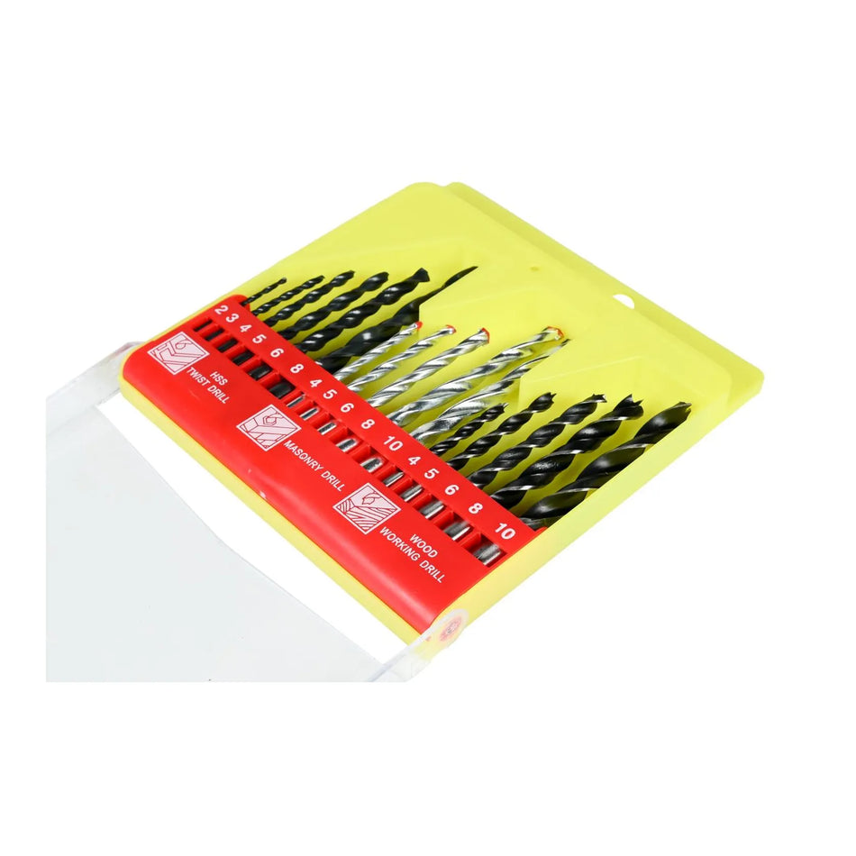 Benson Tools Boorset 16 dlg hout en metaal koffer
