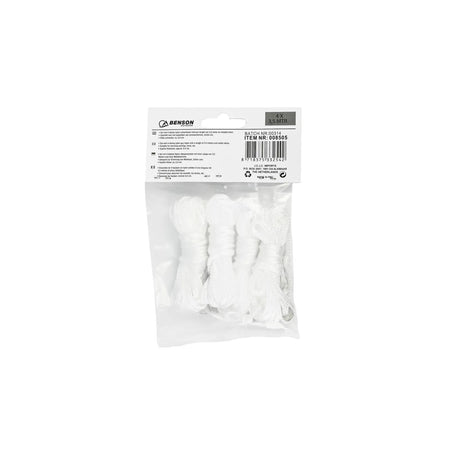 Benson Outdoor Touw scheerlijn 4 mm x 3.5 mtr + klemmen