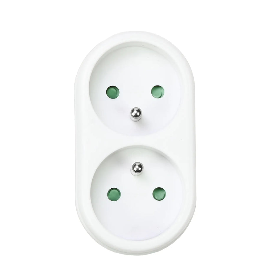 Benson Electric Stekker type E duo verloop wit
