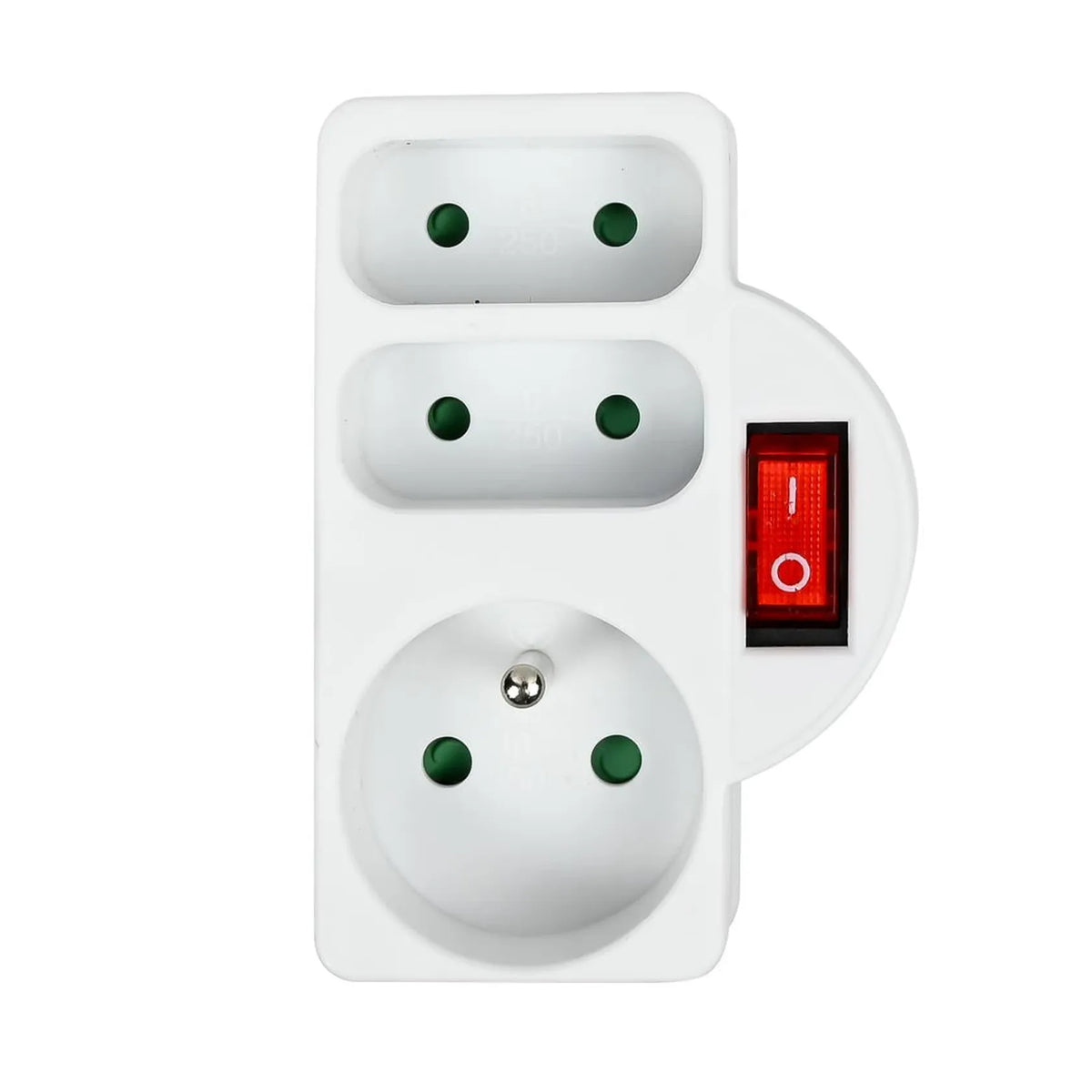 Benson Electric Stopcontact type E + schakelaar euro 3-weg