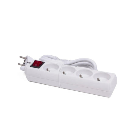 Benson Electric Stekkerdoos type E 4-voudig + schakelaar 1.5 mtr wit
