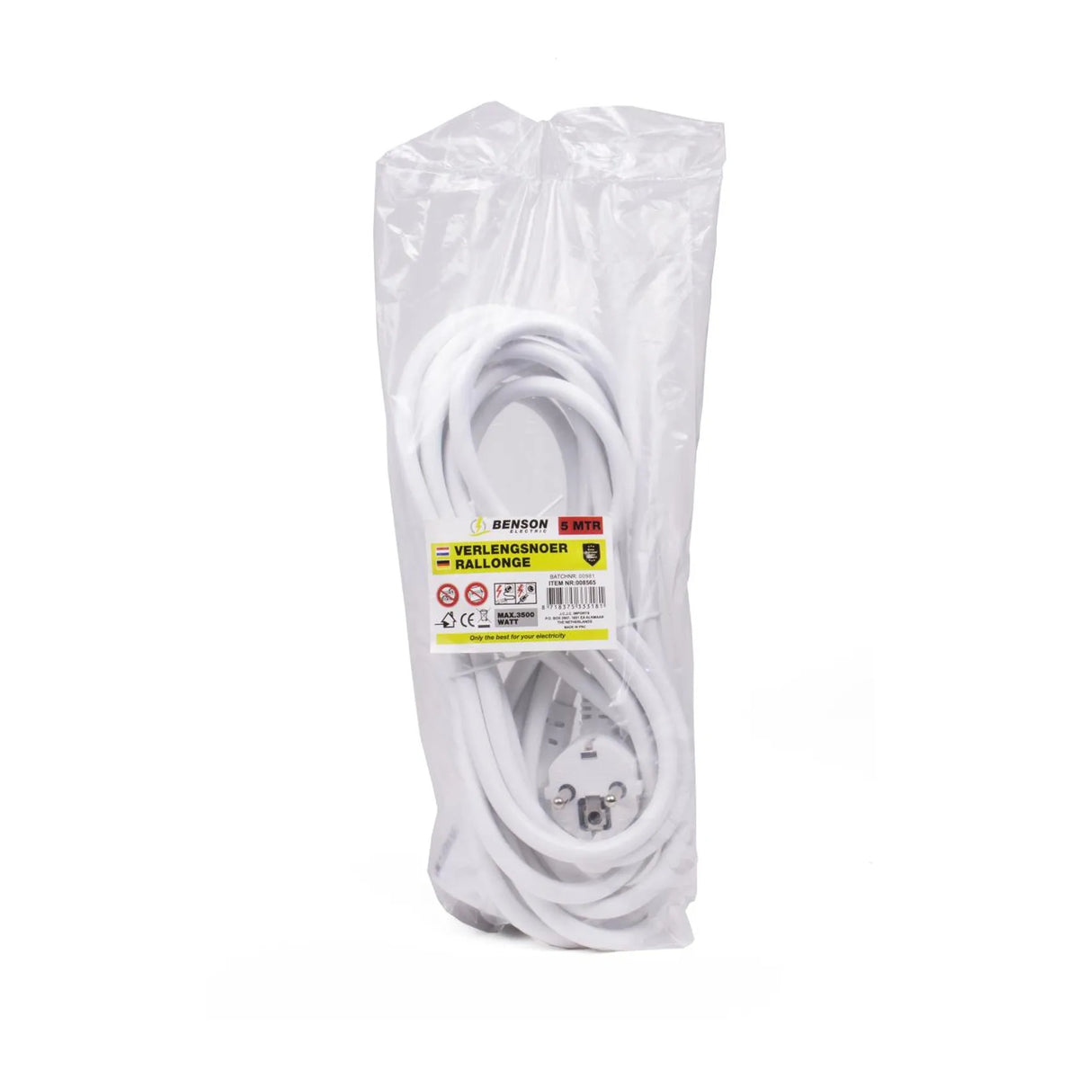 Benson Electric Verlengsnoer type E 3 x 1.5 5 mtr