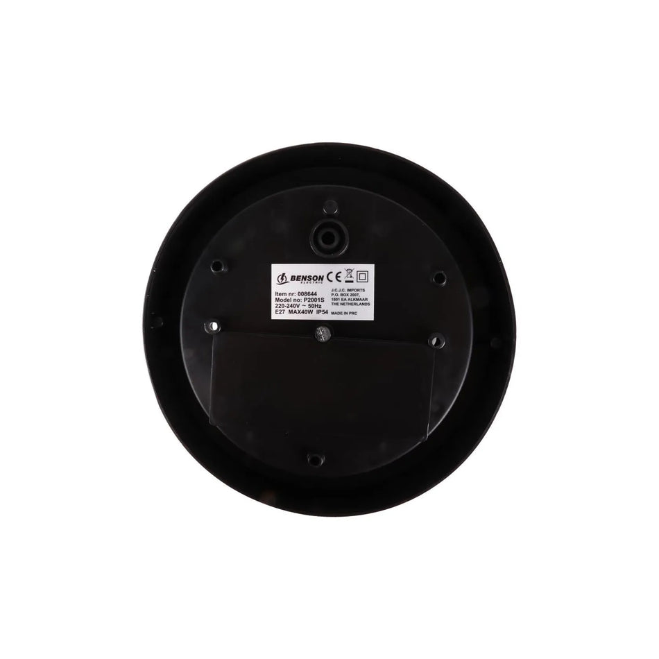 Benson Electric Bulleye lamp rond zwart