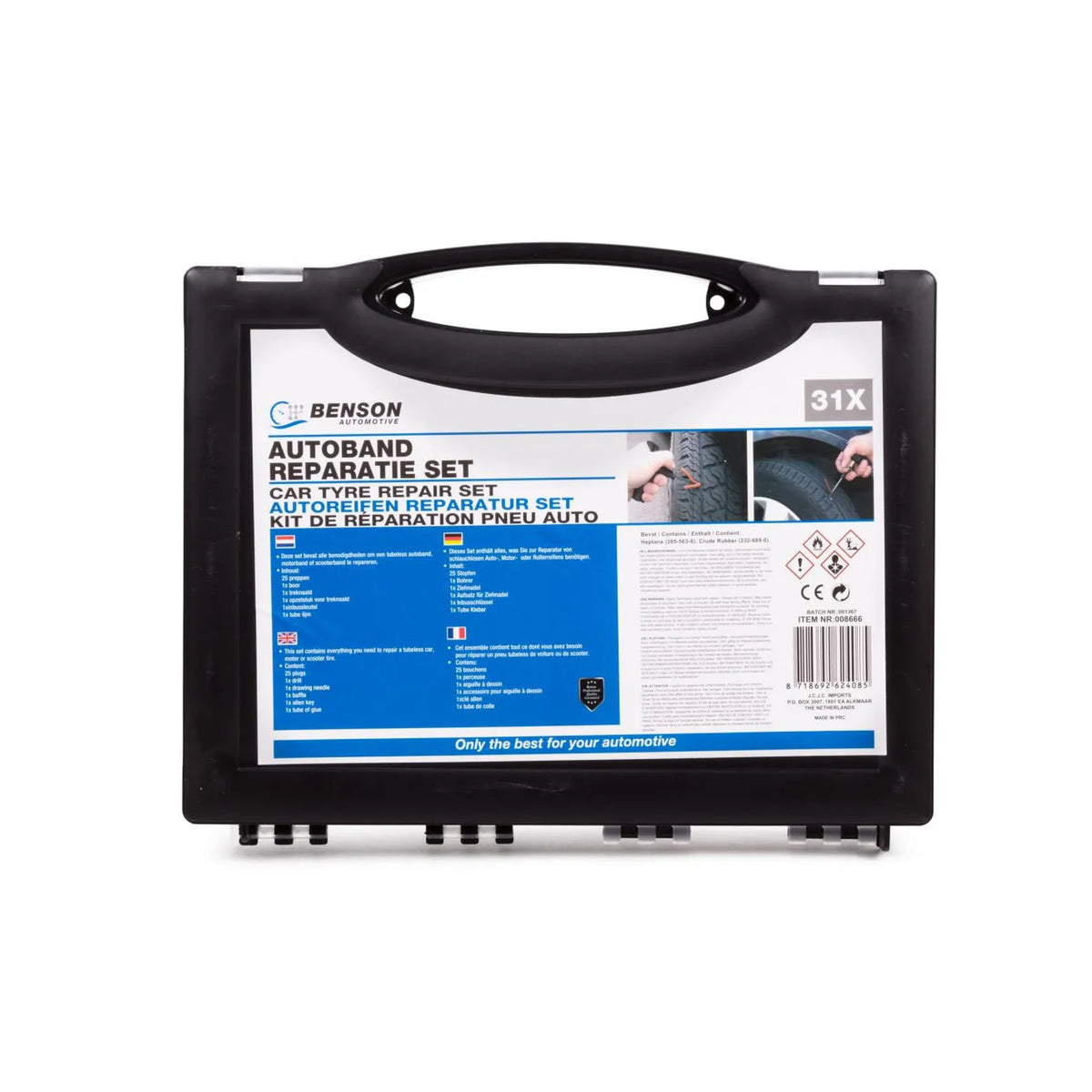 Benson Automotive Autoband reparatie set 31-delig professioneel