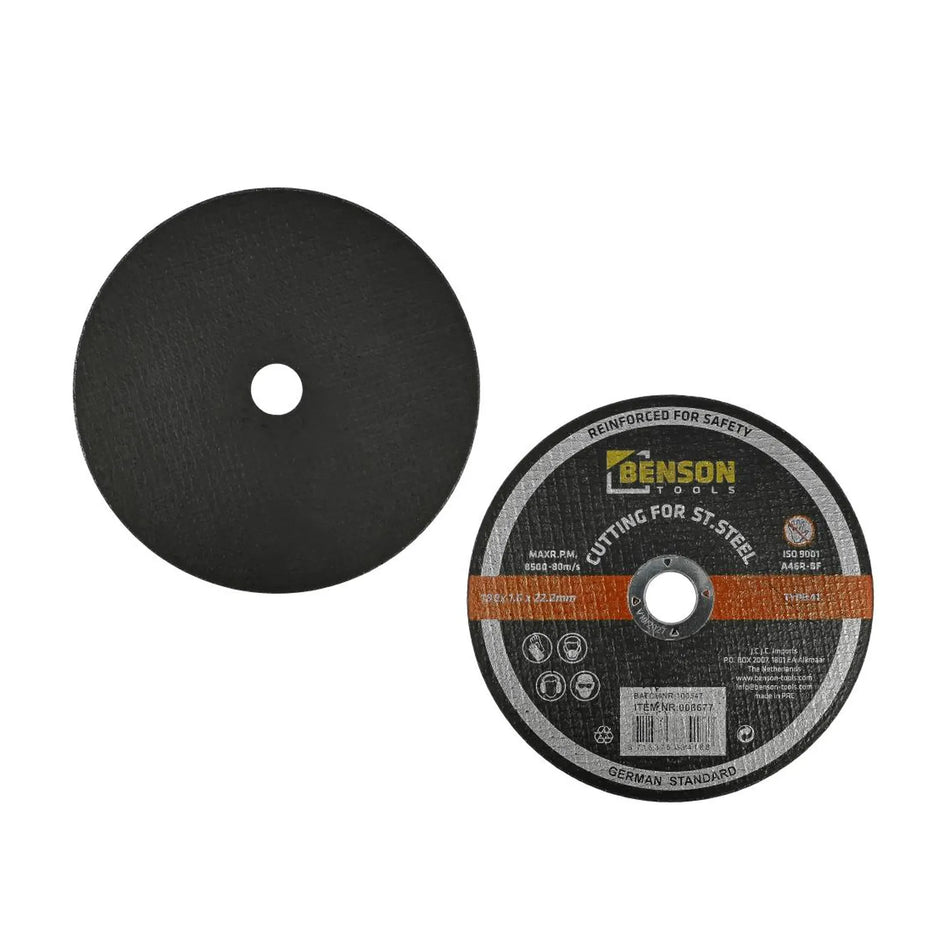 Benson Tools Doorslijpschijf RVS ø180 x 1.6 x 22.2 mm