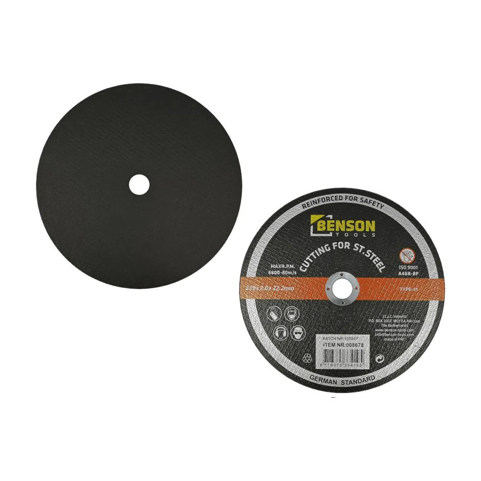 Benson Tools Doorslijpschijf RVS ø230 x 2.0 x 22.2 mm
