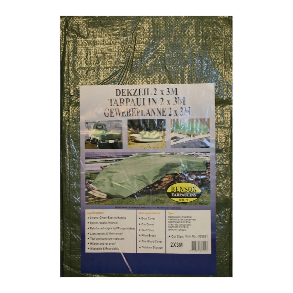 Benson Tools Dekzeil 2 x 3 mtr groen