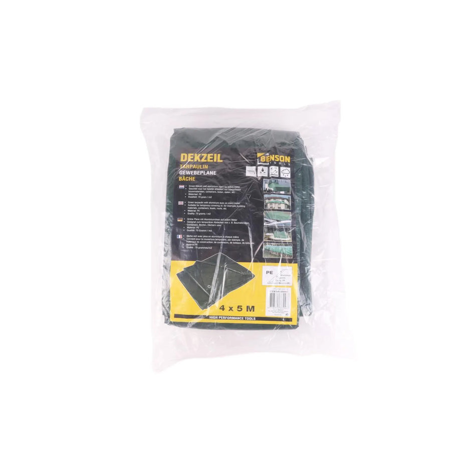 Benson Tools Dekzeil 4 x 5 mtr groen