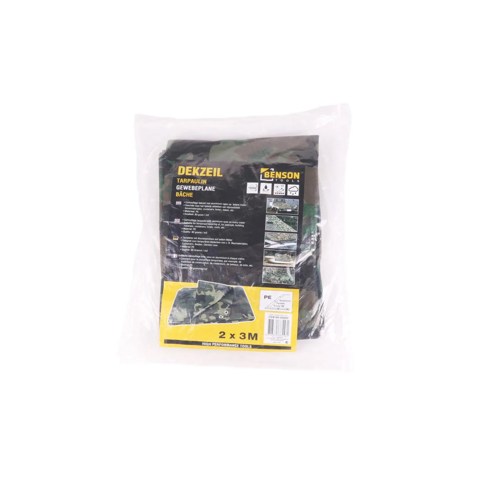 Benson Tools Dekzeil 2 x 3 mtr army zwaar