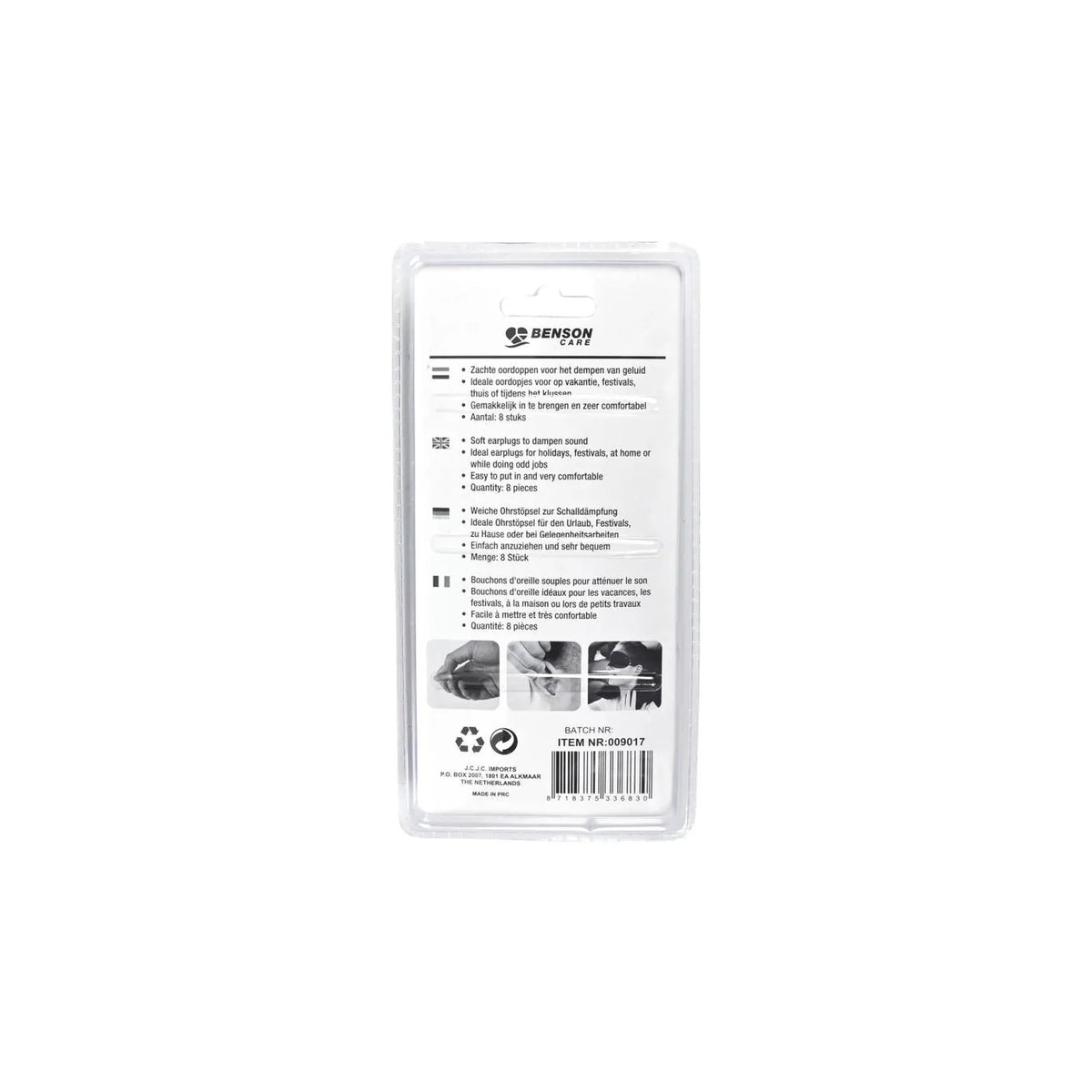 Benson Care Oordoppen 8 dlg